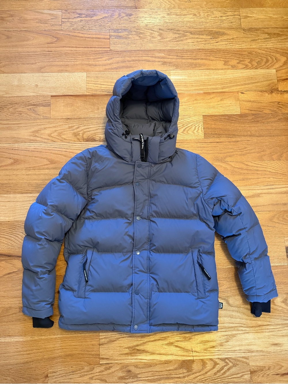 Aritzia The Super Puff Original 800+ Fill Down Puffer Jacket Blue M